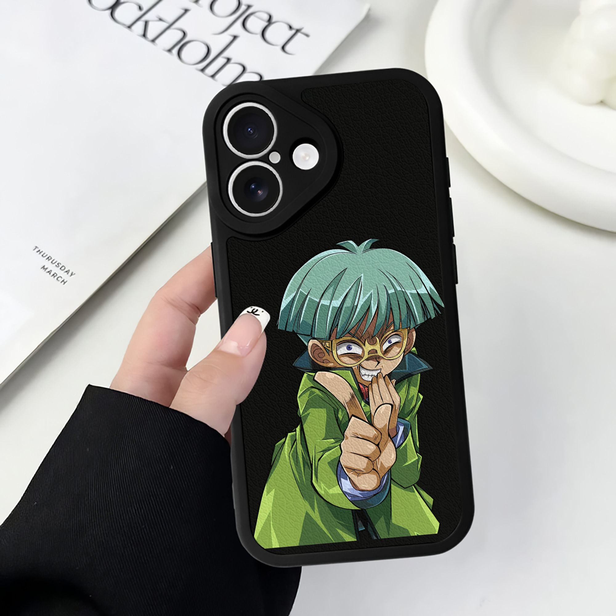 （画像用） 遊☆戯☆王 Yu-Gi-Oh! 【iPhone 16シリーズ対応】シリコンスマホケース（レザー調） 材質：シリコン